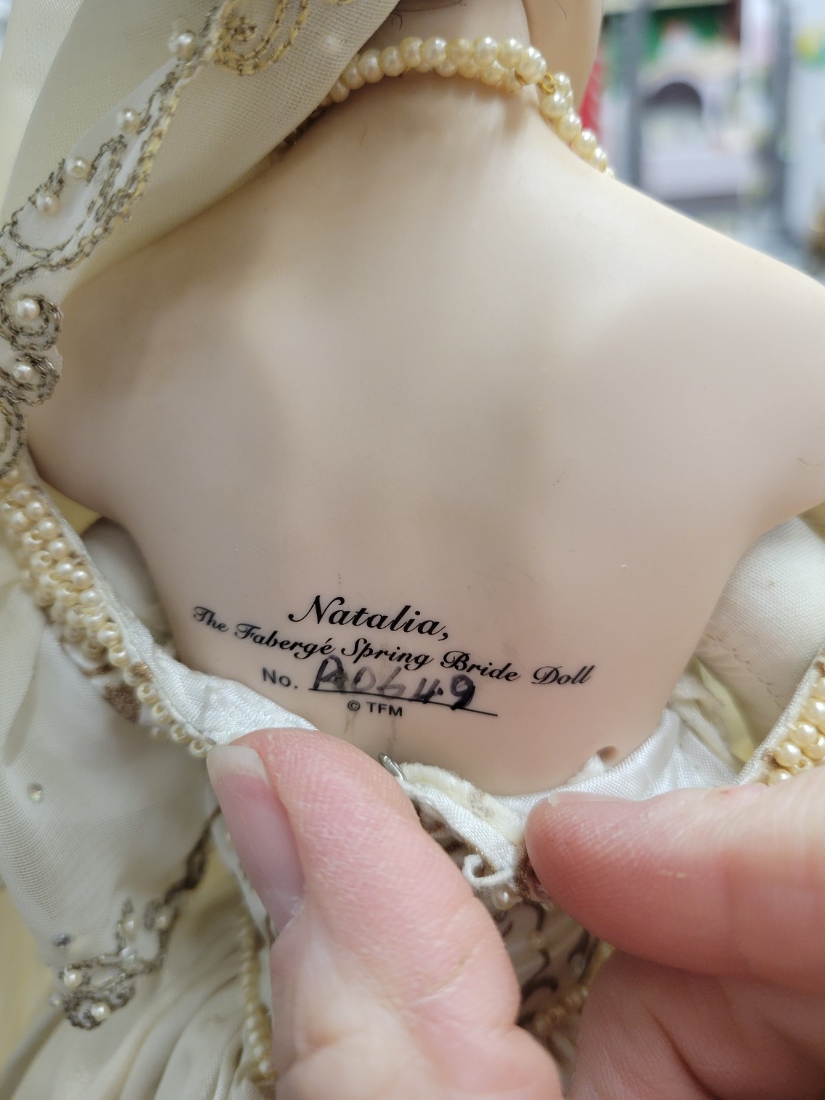 RARE GORGEOUS Franklin Mint Faberge Natalia Spring Bride Doll Complete With Box
