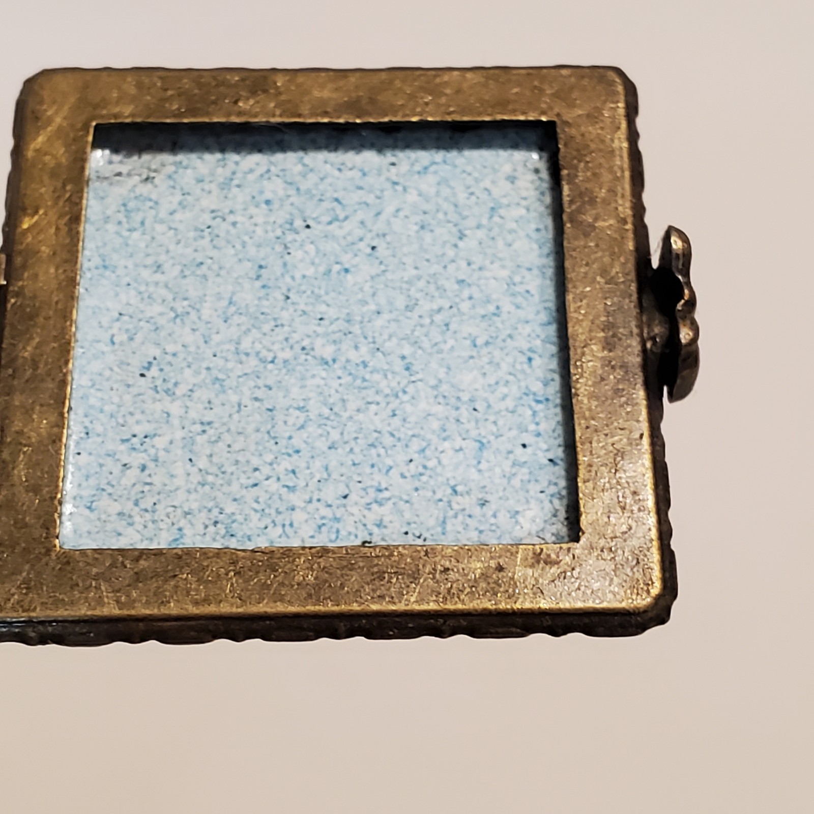 Kelvin Chen 1999 Enamel On Copper Postage Stamp Holder Mailbox Trinket Box 1351