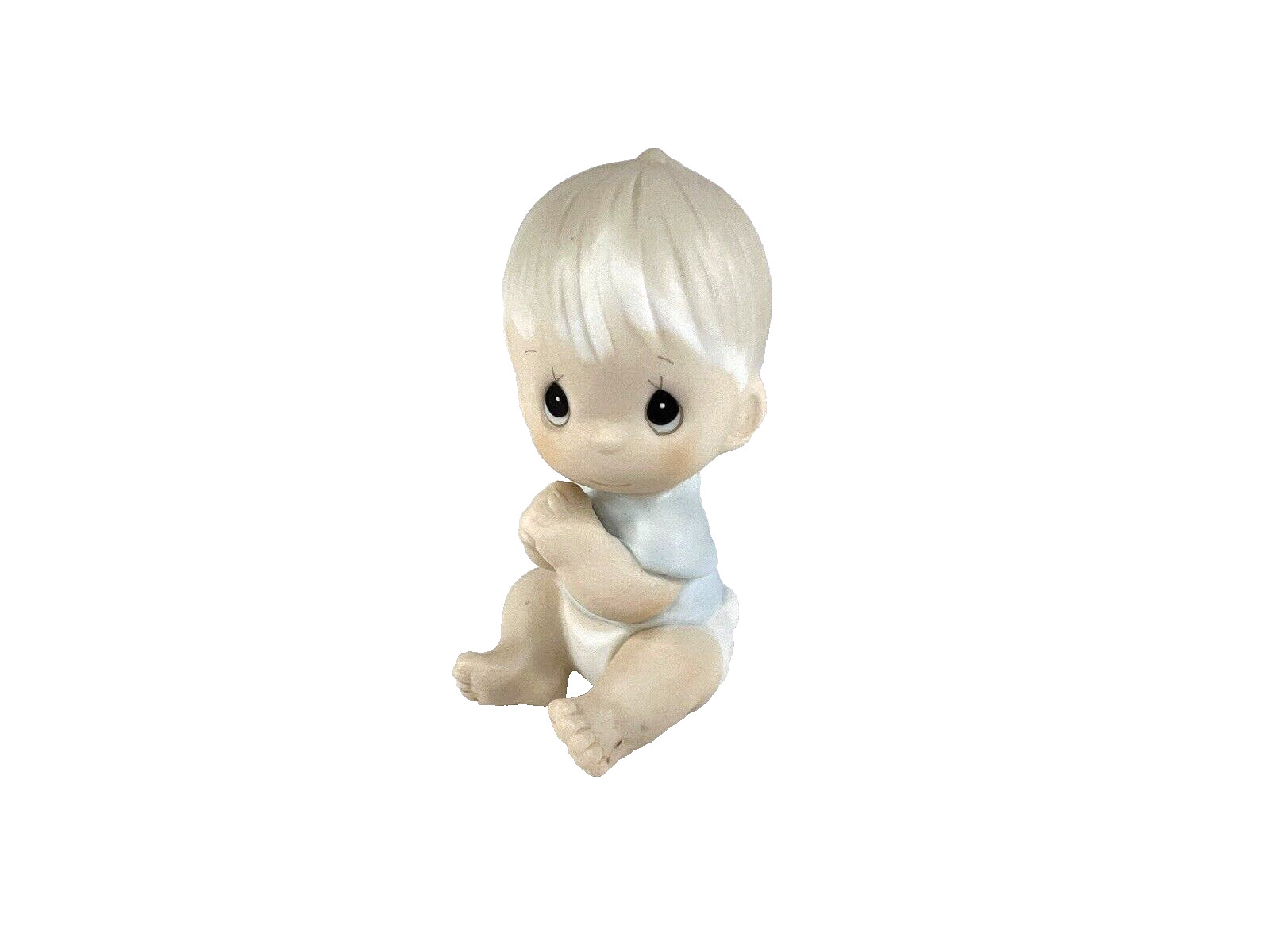 Precious Moments Figurine Baby Boy Sitting Up 1983 Vtg Jonathon & David E-2852/C