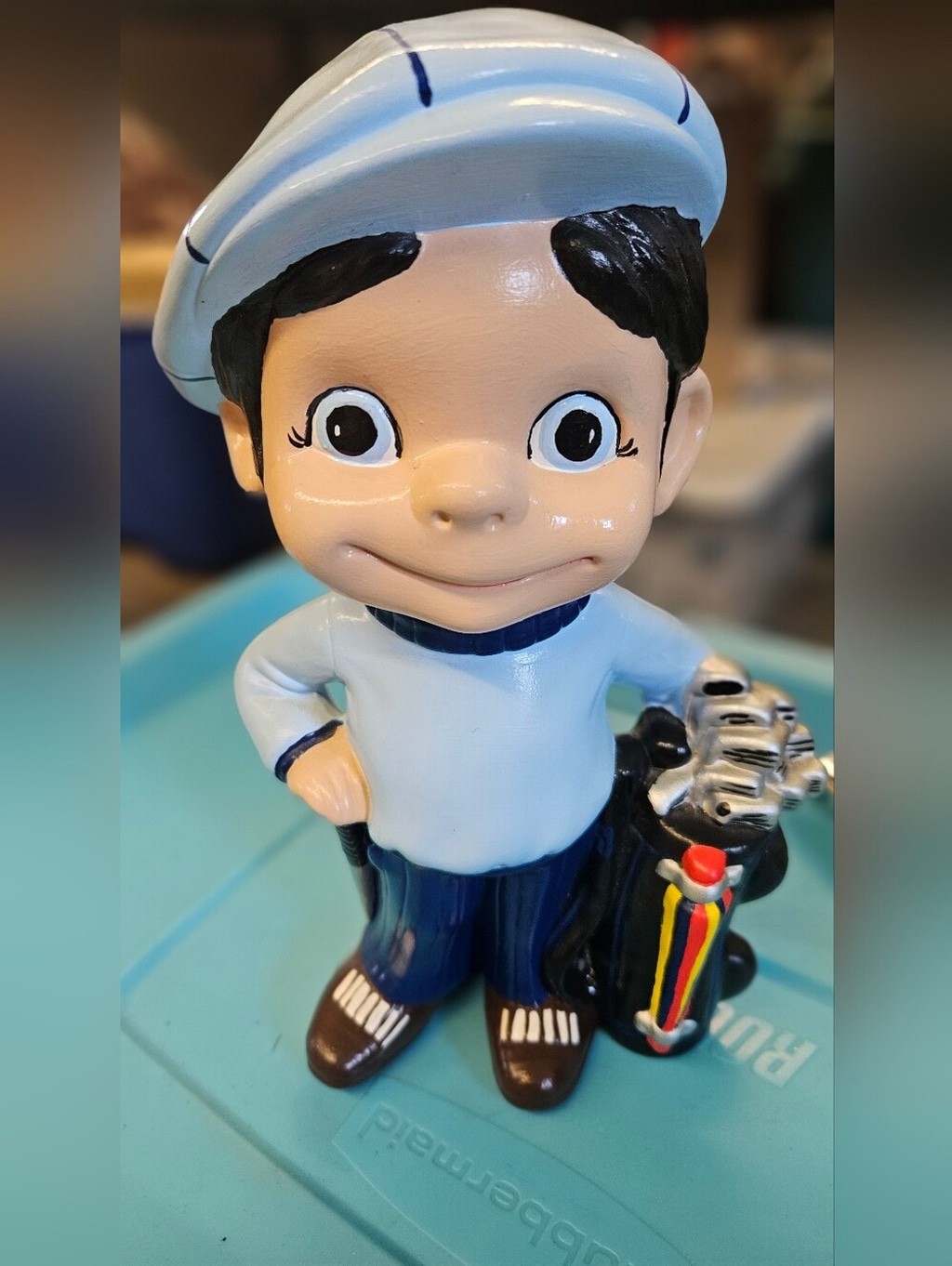 Vtg Atlantic Cermaic Mold Golfer Figurine with Cap