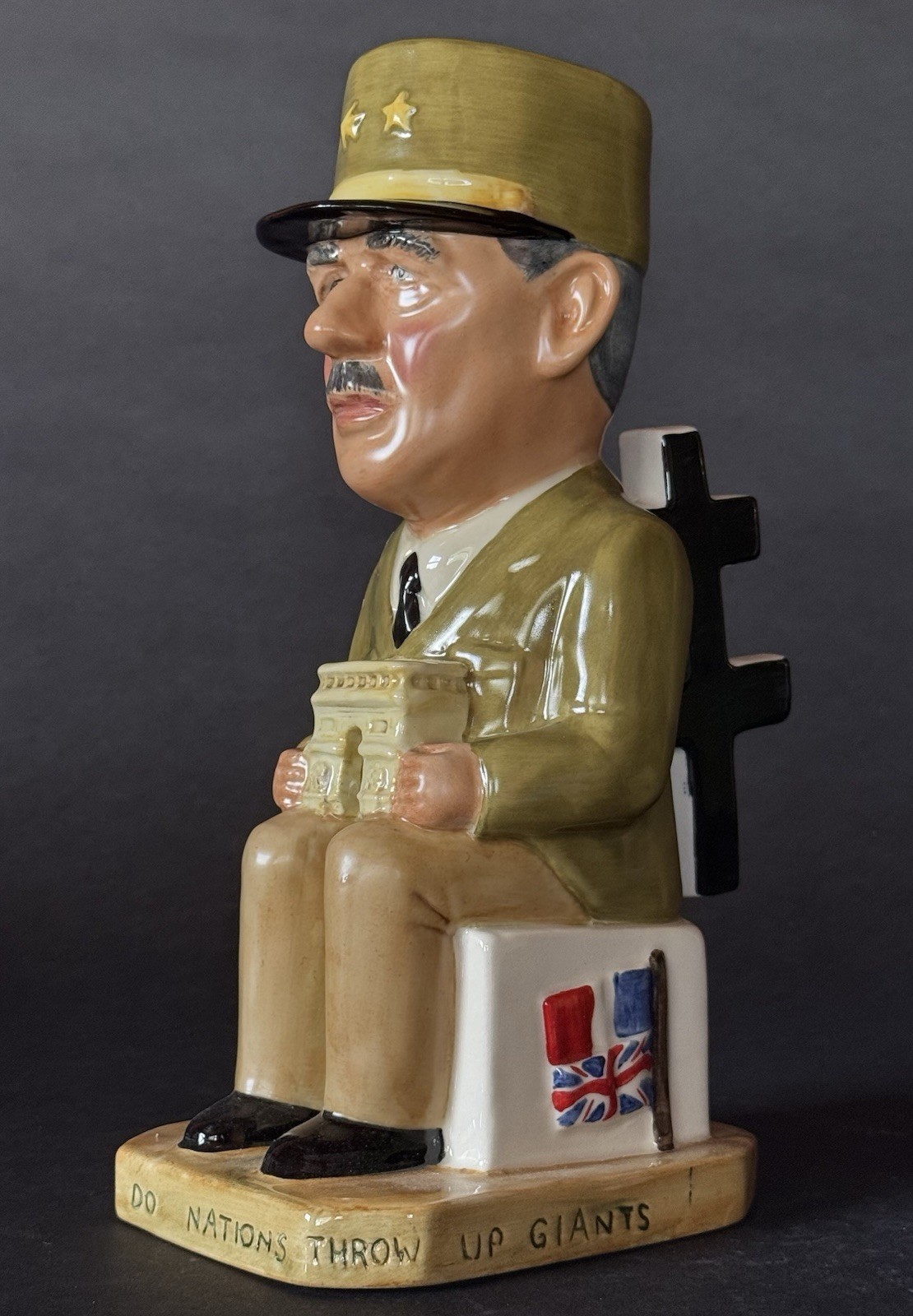 Wilkinson WWII Allied Leaders General Charles de Gaulle Toby Jug 18/100