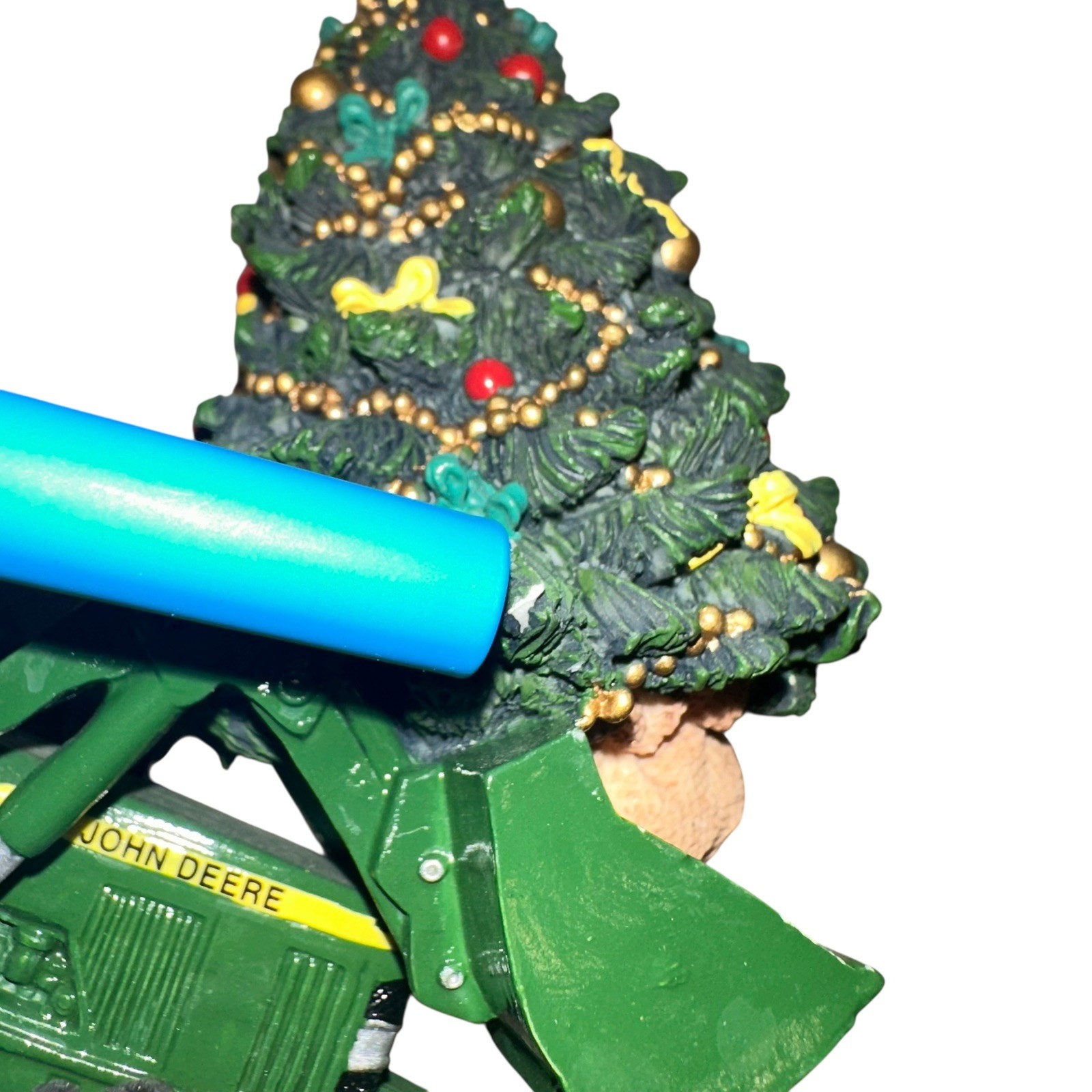 Mary’s Moo Moos Christmas Give Moo A Lift 864706 Deere Tractor w/box Boy & Tree