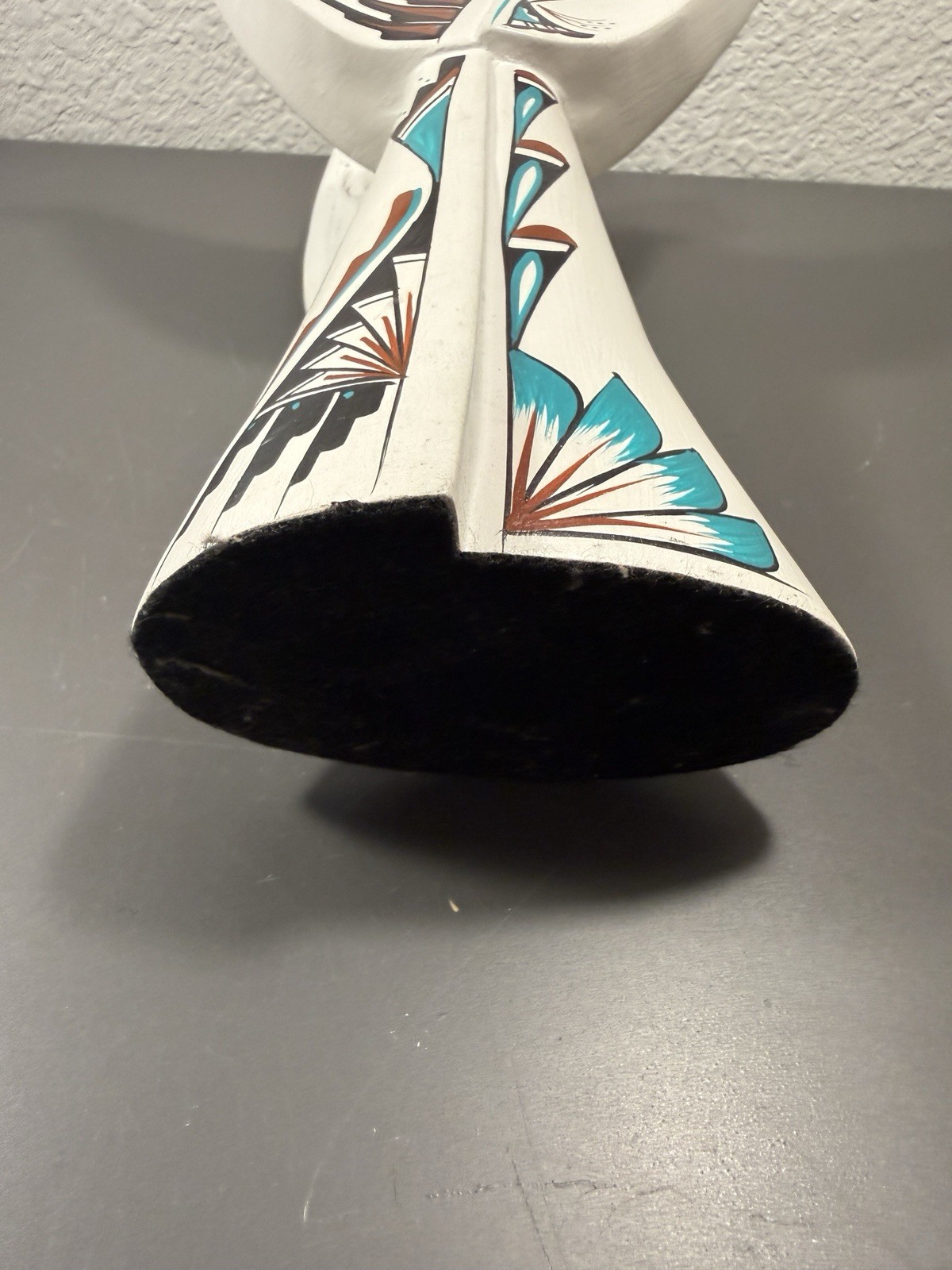 Southwestern Style Angel Sculpture Hand Painted Resin 12”