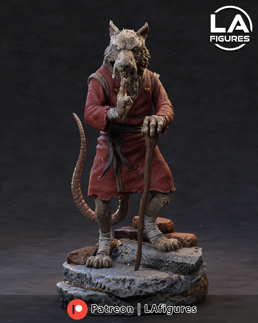 Splinter – TMNT 1/10 Scale Statue 3D Print Model Kit Unpainted