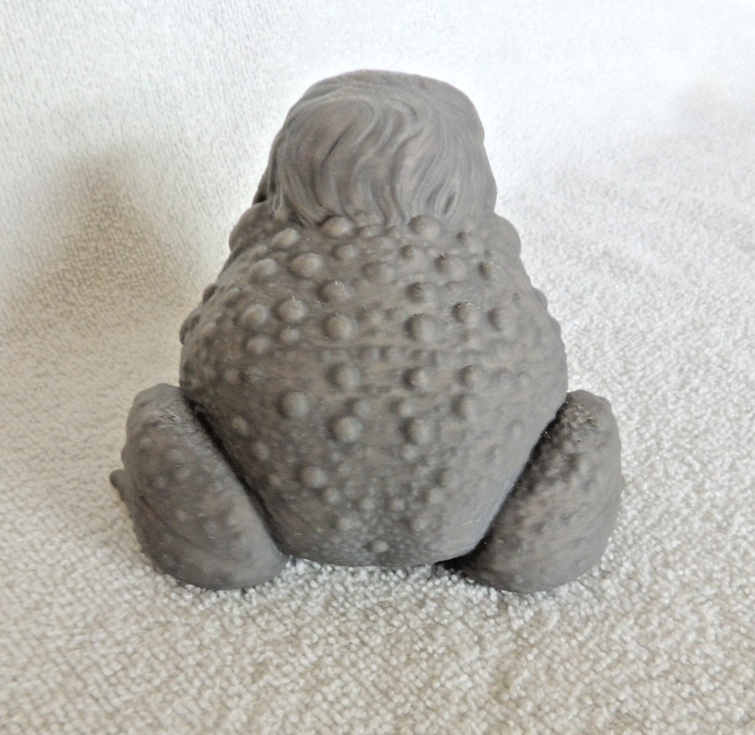 Trump Toad Figure 3D Printed Grey PLA Nice Detail Troad