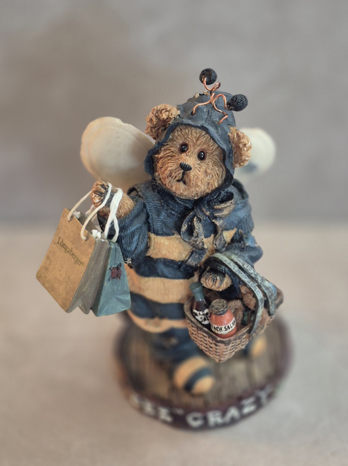 Boyds Bears Longaberger Exclusive Issue Resin Bear “BEE CRAZY” – 2007