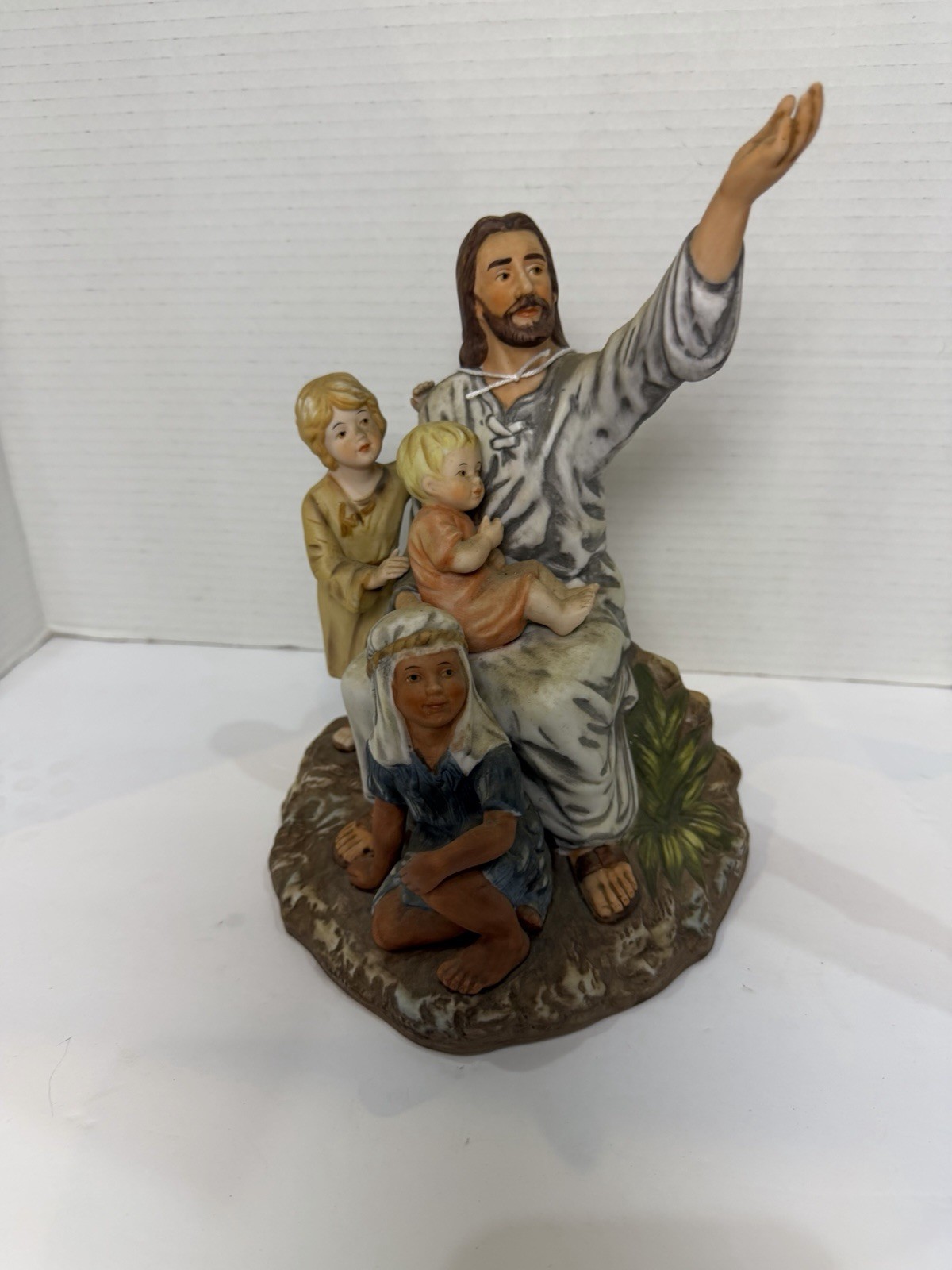 Homco Masterpiece Porcelain Vtg 1989 Jesus With Children “Come Unto Me” Figurine