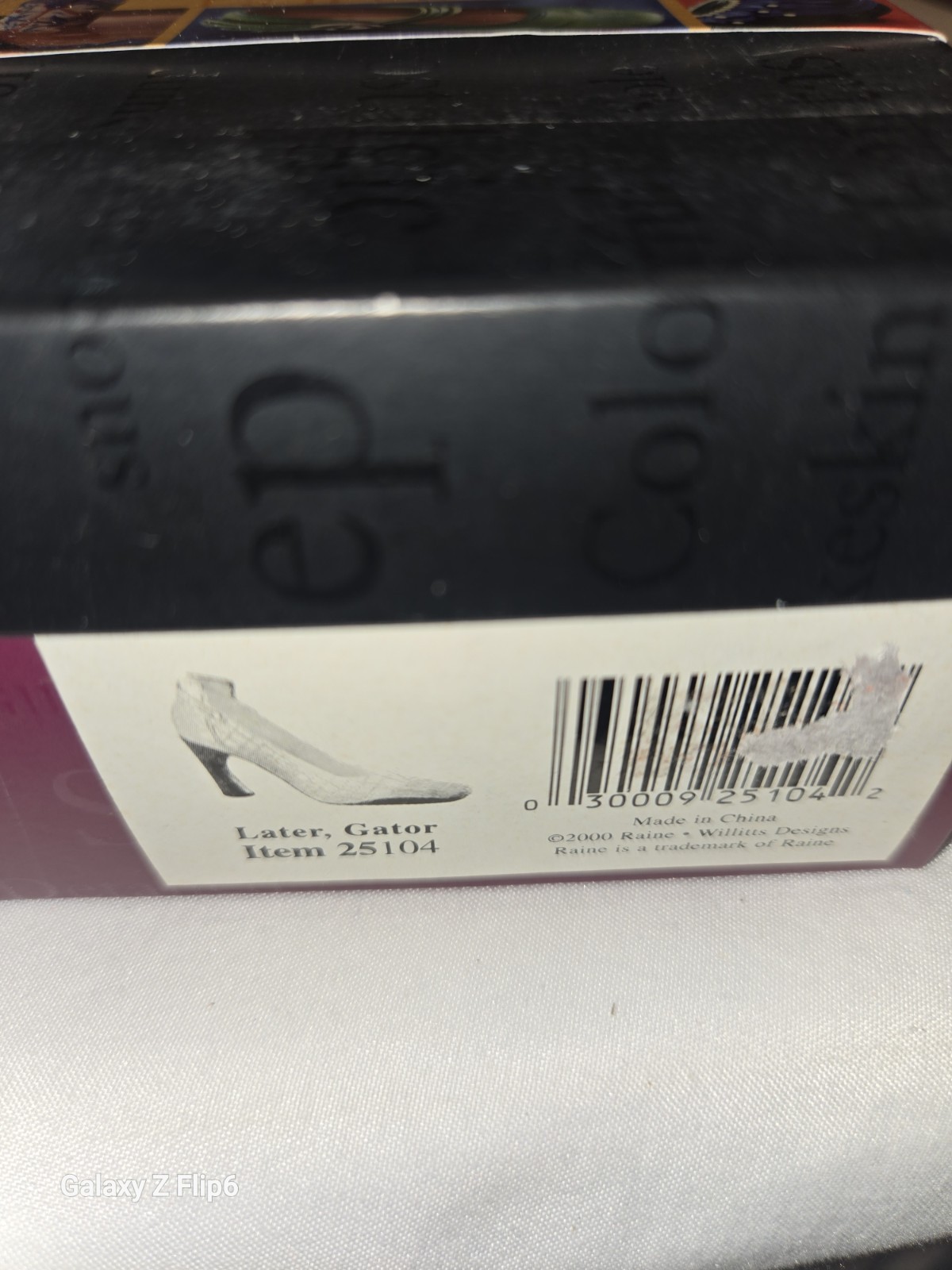 Just the Right Shoe by Raine Later, ‘Gator Orange/Gold Resin Boxed 2000