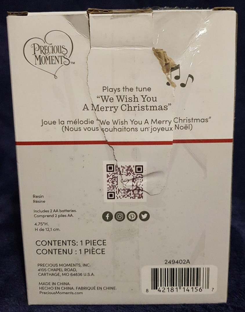 Precious Moments Light Up And Musical Snowman Working W/Box 2024