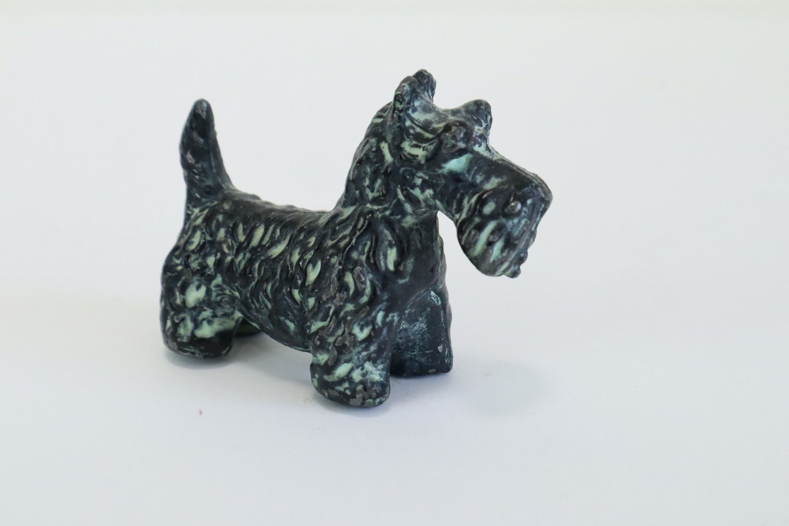 Vintage Miniature Cast Metal Scottie Dog Figurine 2″ Scottish Terrier