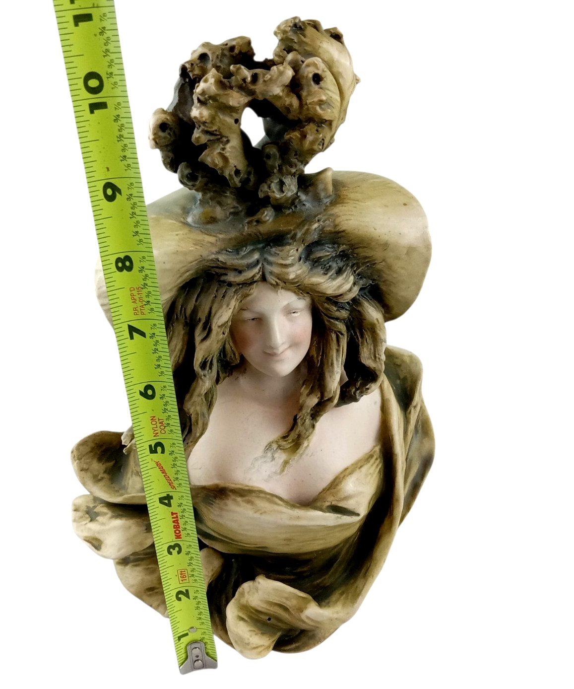 Antique Amphora Art Nouveau Porcelain Female Lady Beauty Bust Sculpture Austria