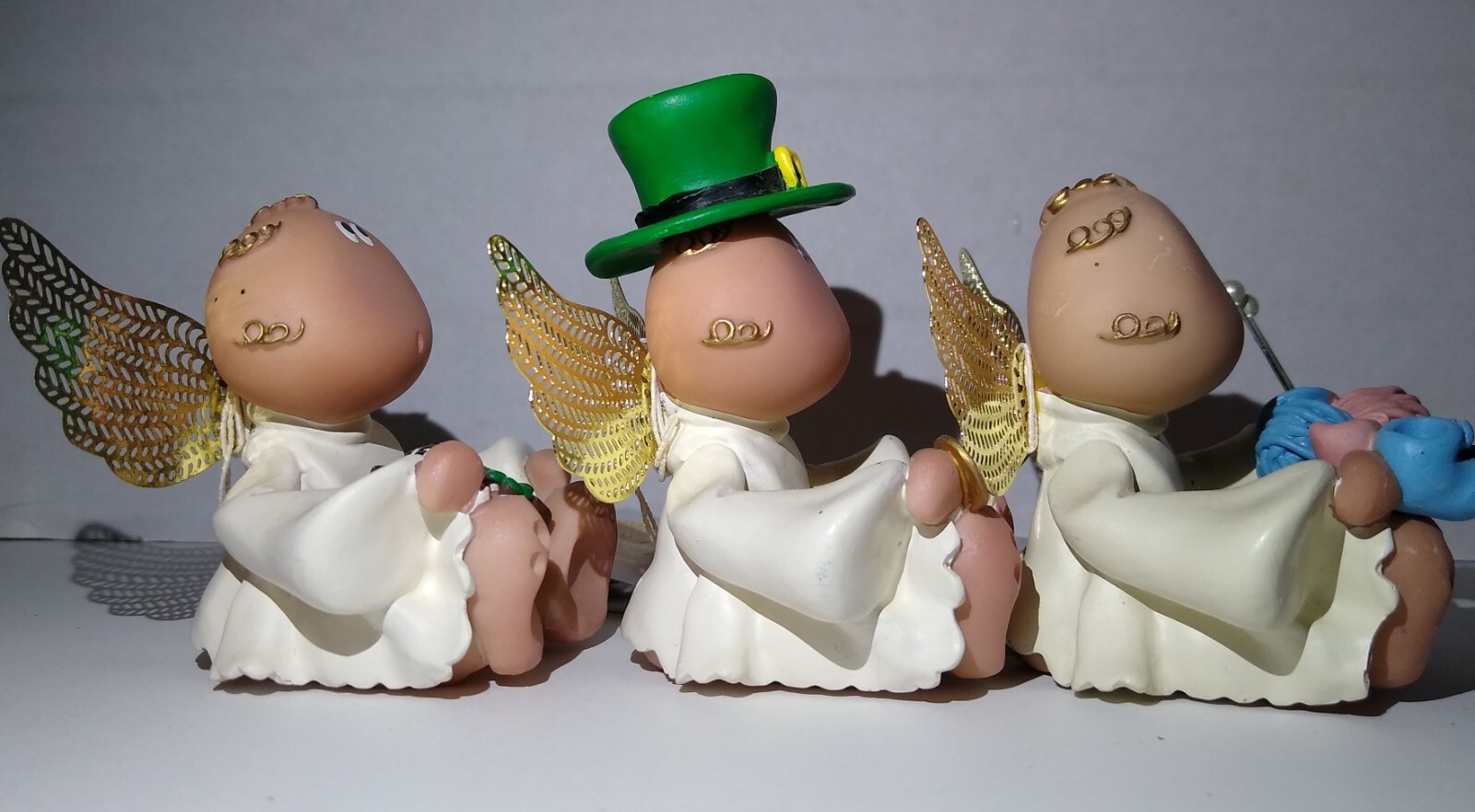 Lot of 3 Angel Cheeks Kirk’s Kritters Figurine RARE penny Irish Teddy bear & MOM