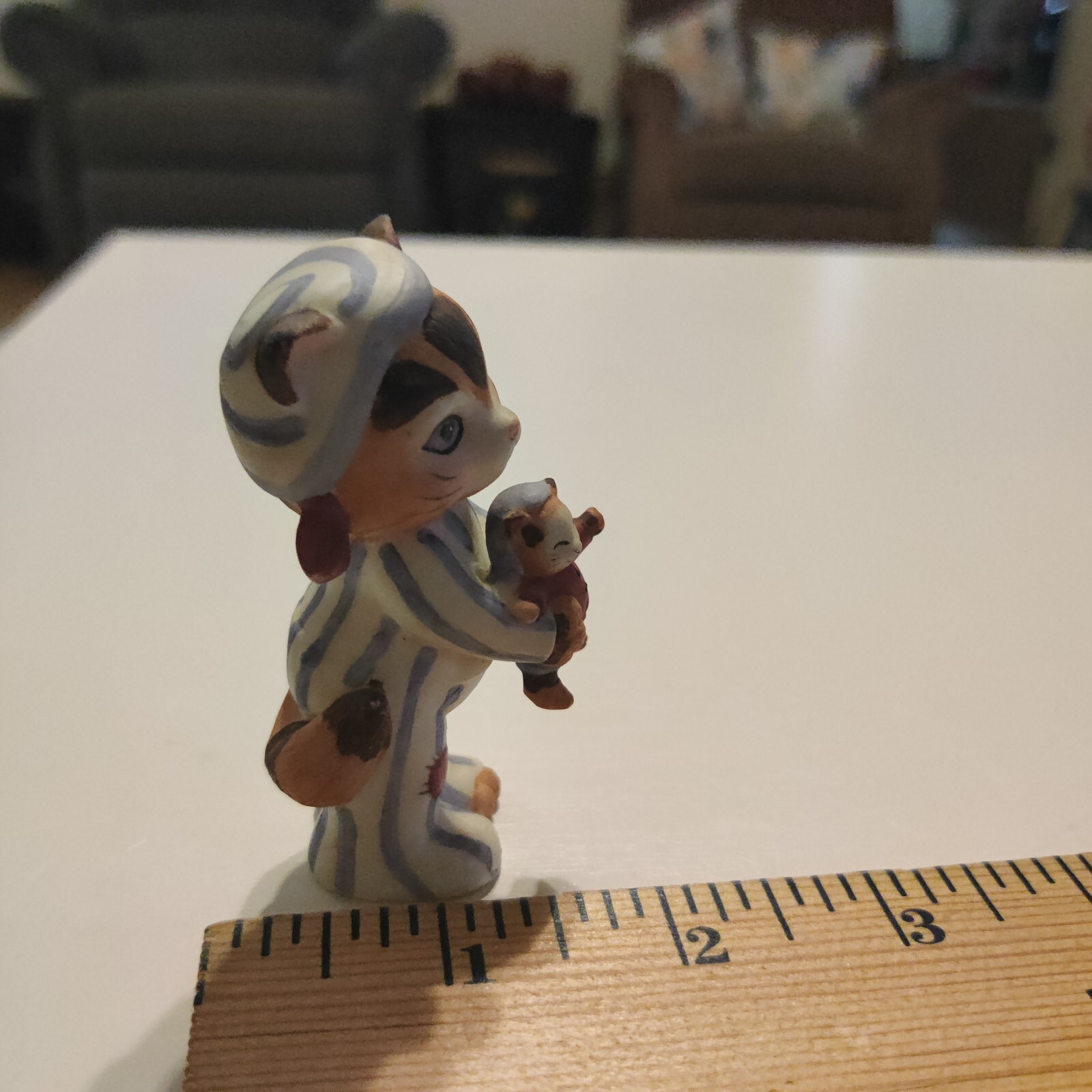 BC Sri Lanka Cat In Pajamas figurine Vintage 1992 Kitty Kitten