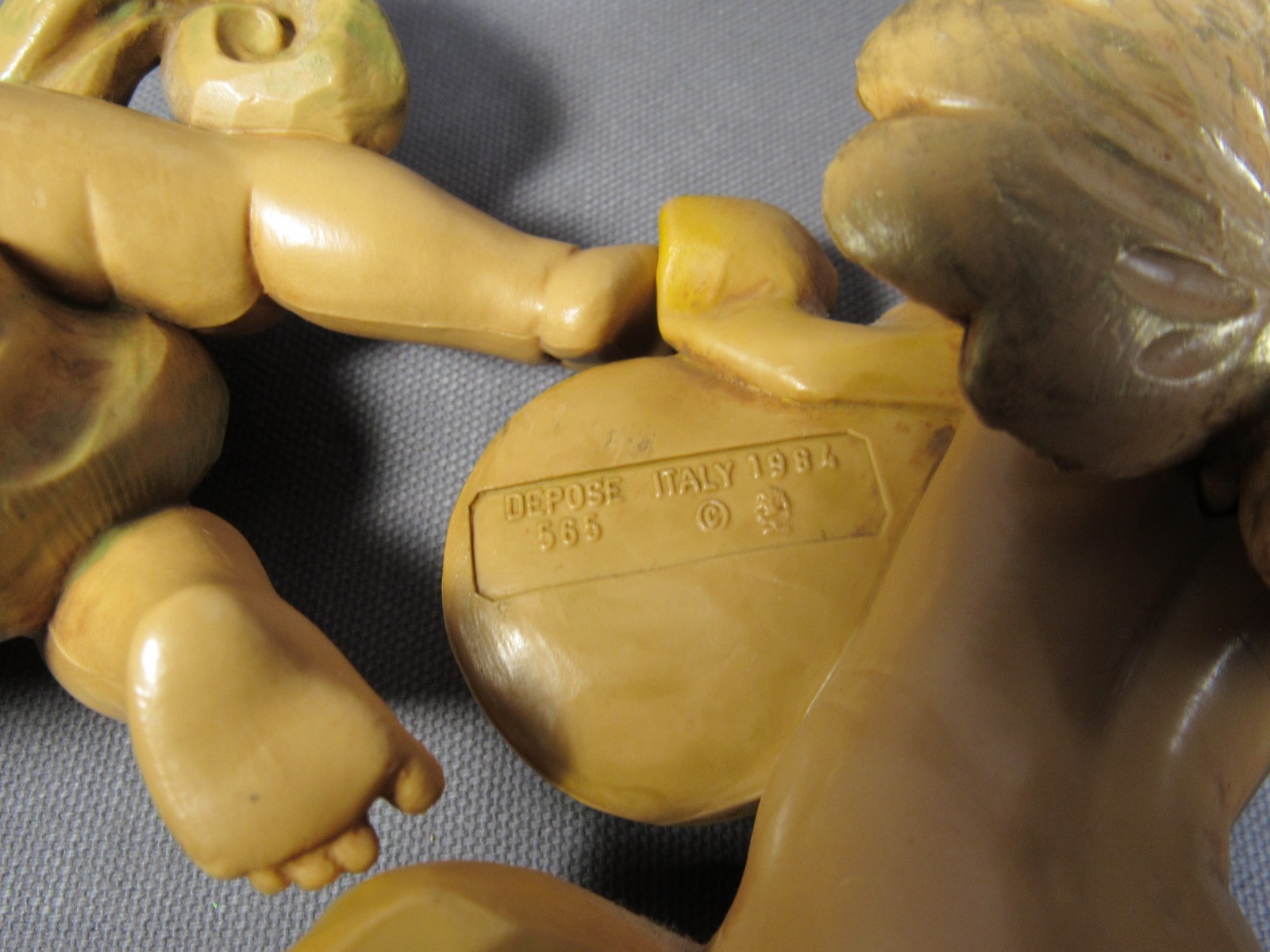 Fontanini Cherubs 2 Italy Depose 1984 Vintage Marked Simonetti 7″ x 4.5″ Resin