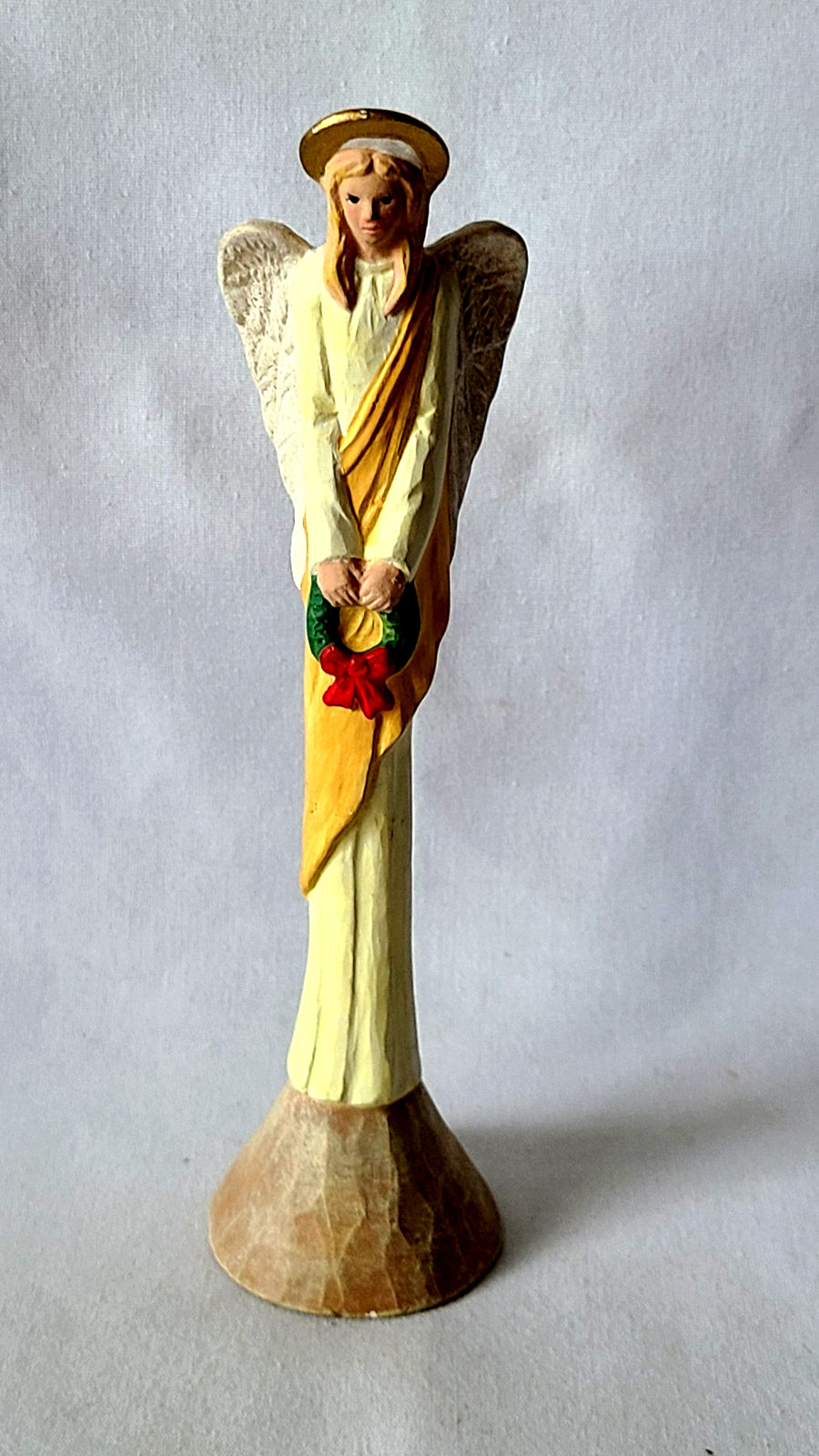Scioto Hand Painted Terra Cotta Tall Slim Angel Figurine