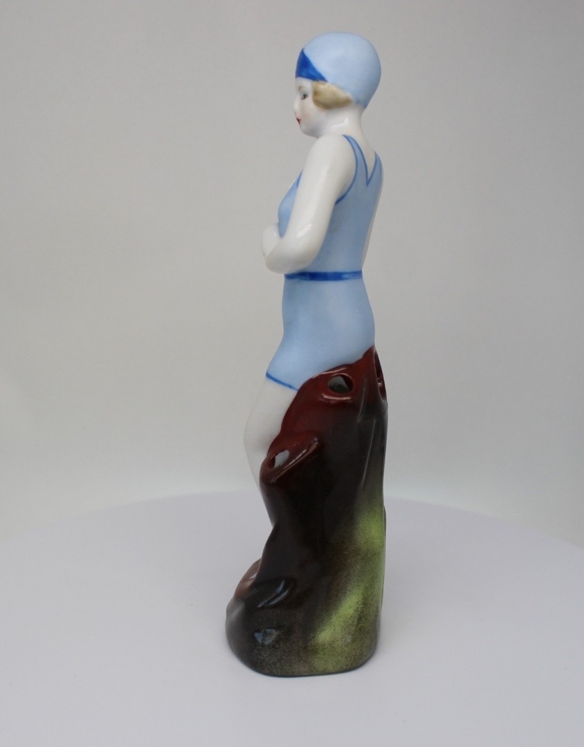 Flower Picks Vase Figure Swimmer Pin-up Sexy Art Deco Style Art Nouvea Style