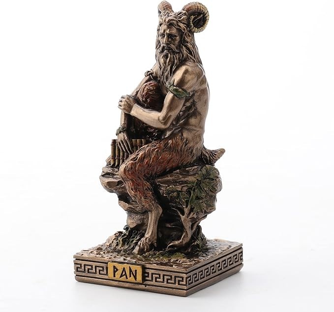 Pan Greek God Of The Wild Painted Polystone Miniature Figurine