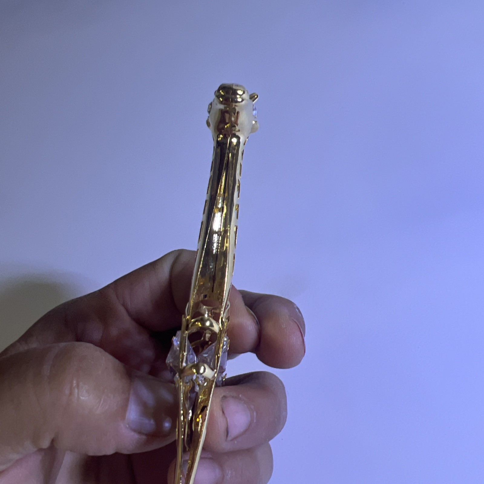 (SWAROVSKI CRYSTAL ELEMENT STUDDED 24k Gold Plated ?)GIRAFFE FIGURINE ORNAMENT