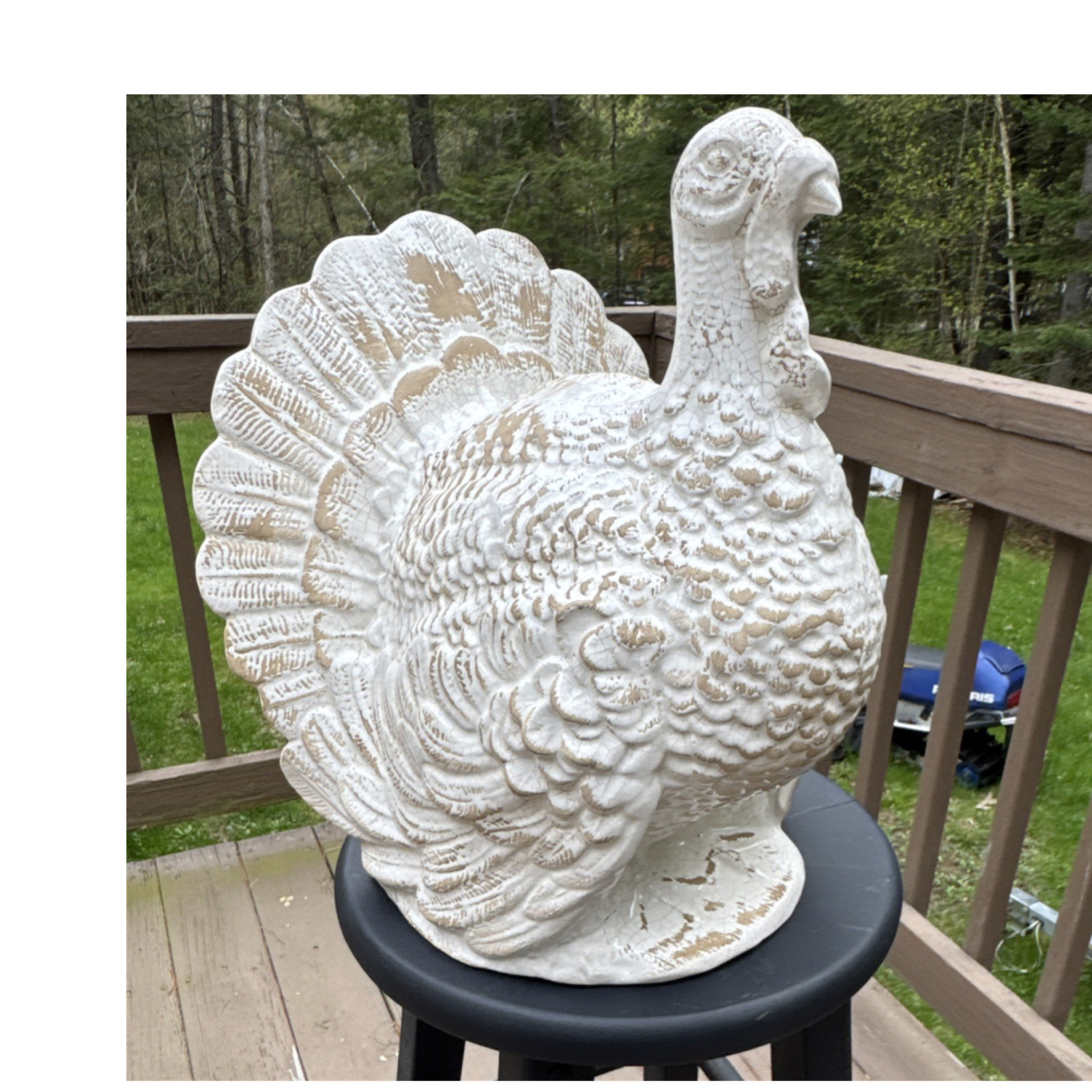 William Sonoma Ceramic Turkey Figurine Made in Italy Decorative