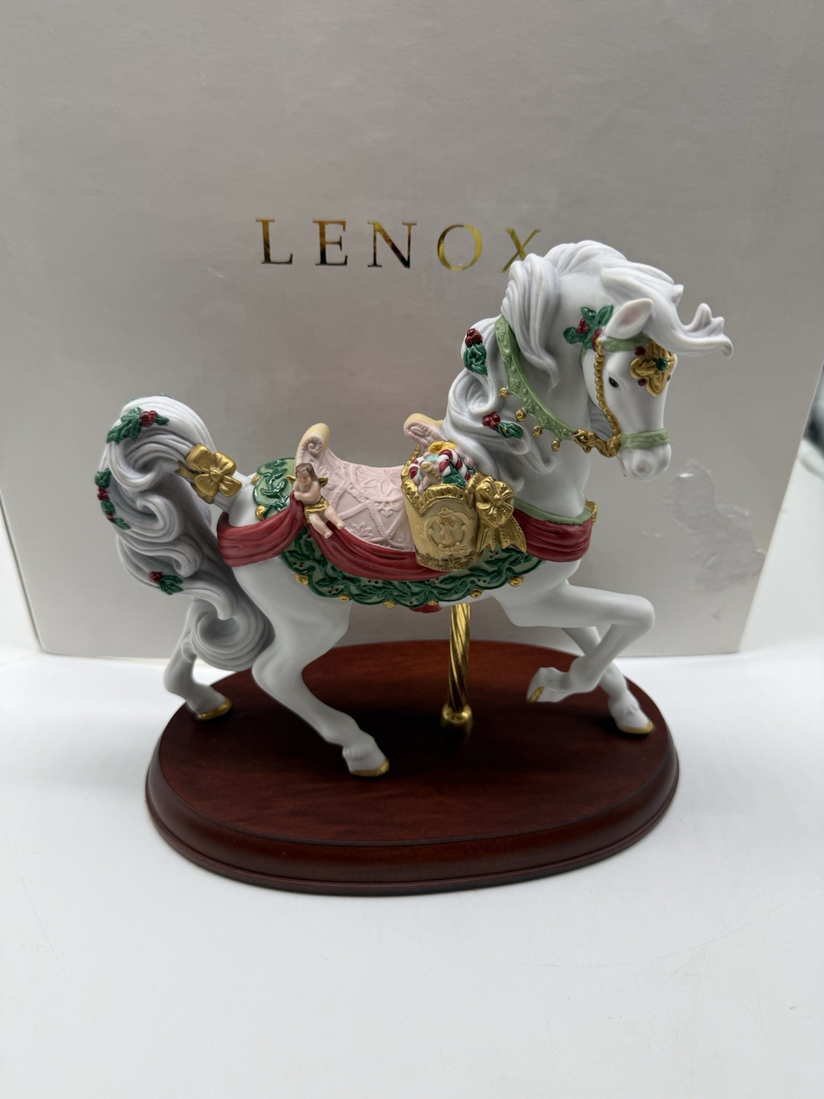1994 Lenox Christmas Carousel Horse 24K Accents Limited Edition Retired with Box