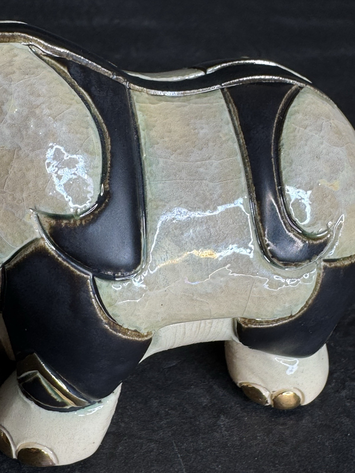 De Rosa Rinconada Rhino Figurine Silver Anniversary Platinum 24k Gold New Box