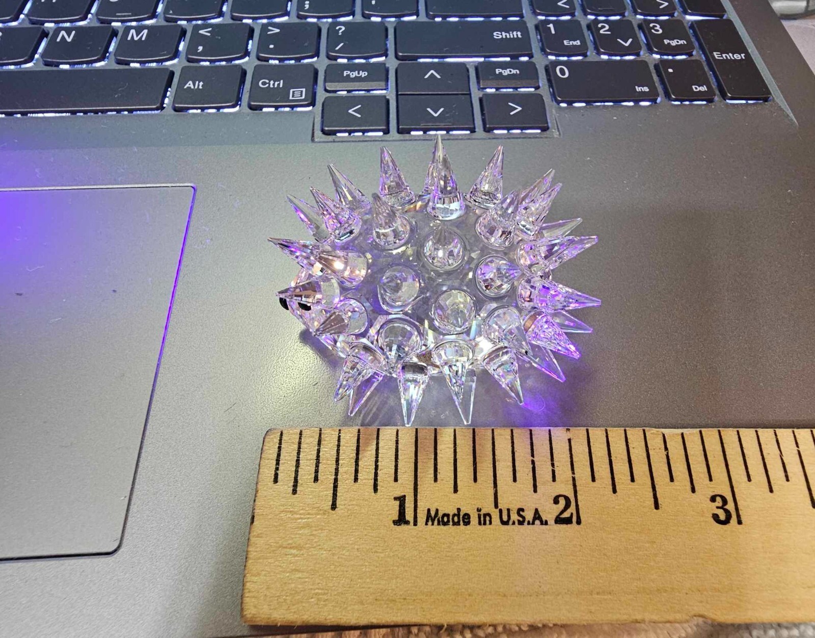 Swarovski 7606 hedgehog figurine Crystal w Box Christmas Gift w Box COA- B5-L83