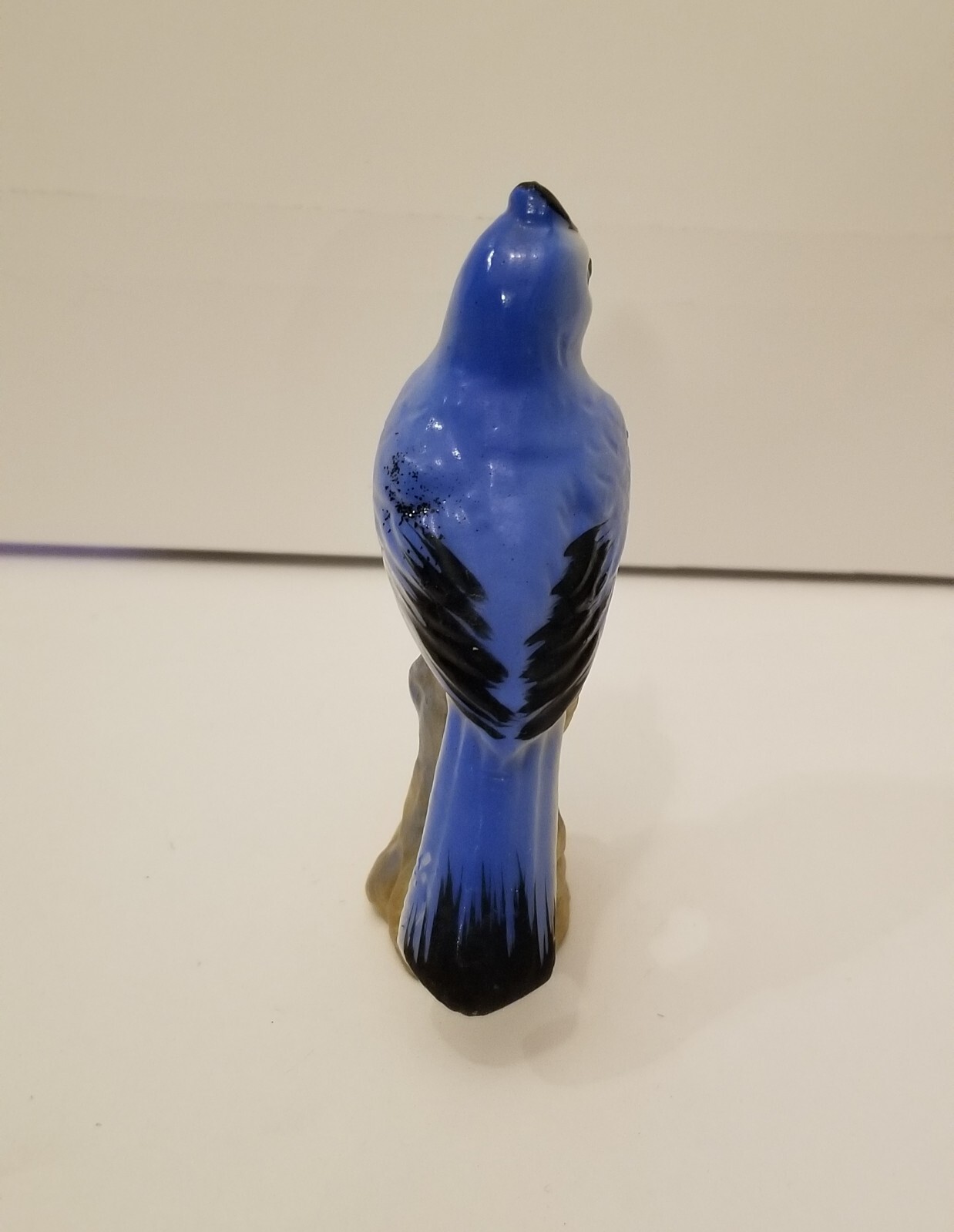 Vintage Porcelain Blue Jay Figurine Made In Japan 3 1/2 inch