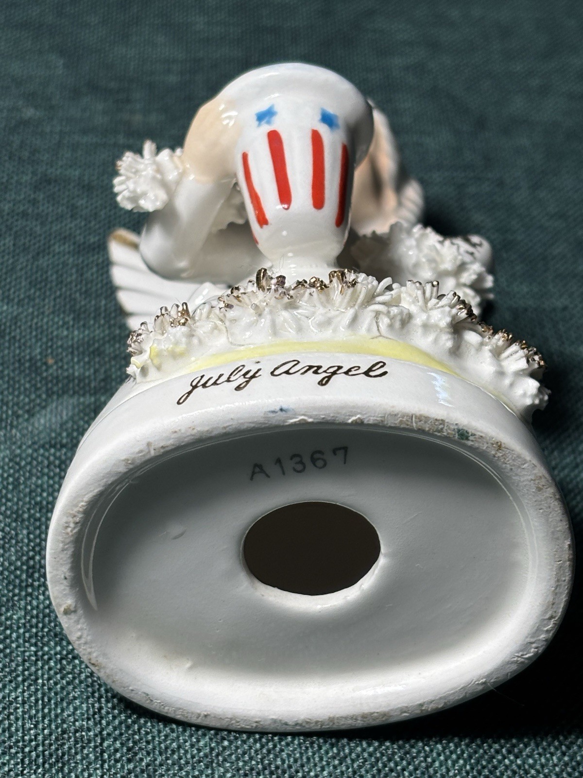Vtg 1950’s Napco July Birthday Angel Spaghetti Girl Figure/Figurine A1367