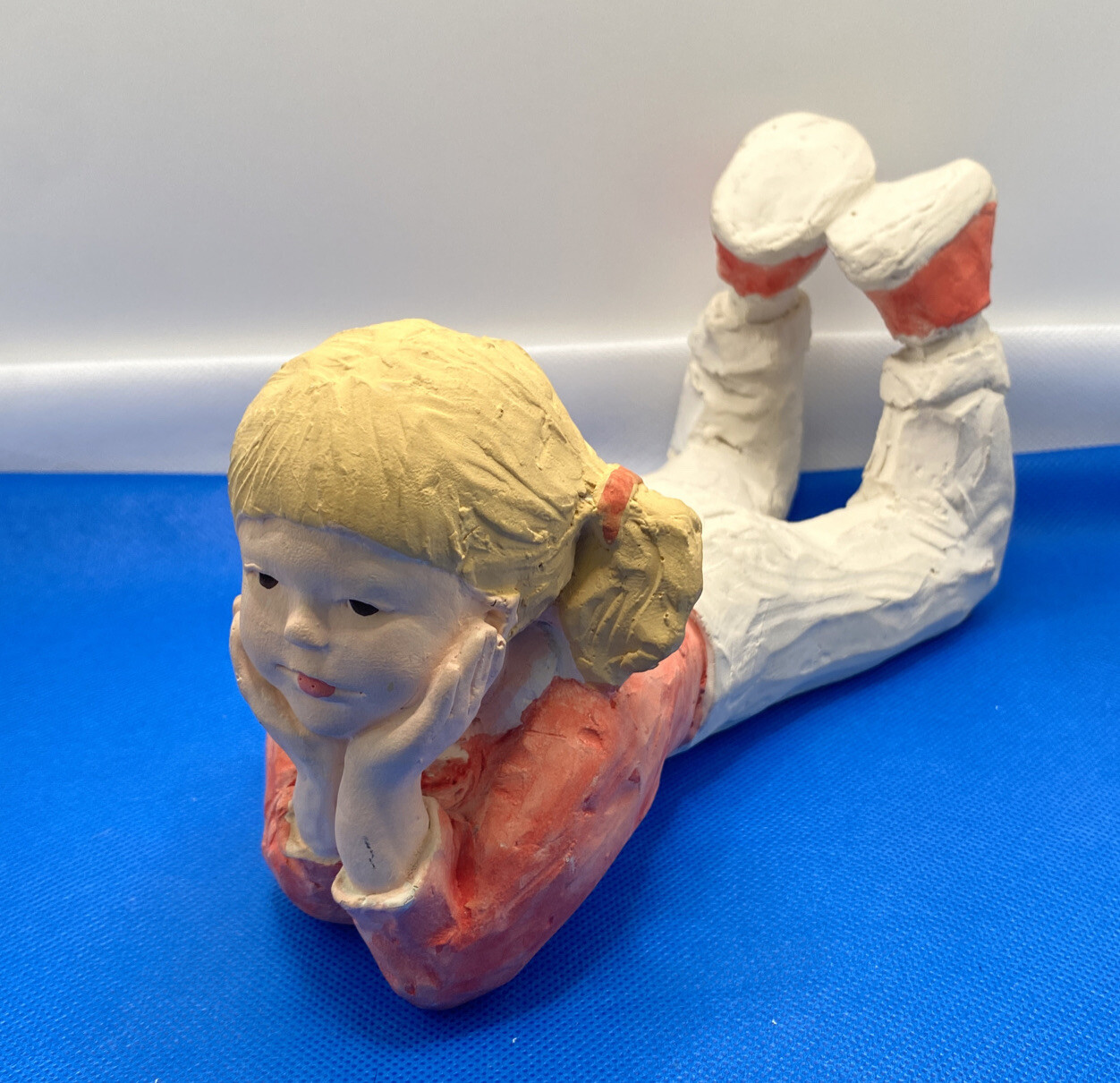 Vintage 1986 Austin Production Daze Sculplture Girl Blond Ponytail Figurine