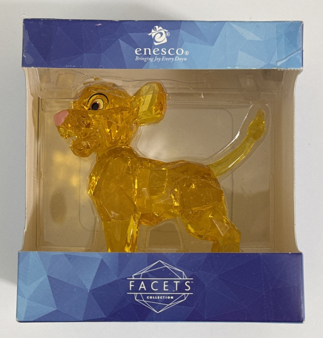 DISNEY Acrylic Facets SIMBA Lion King 3.5″ Enesco NEW In Box NIB