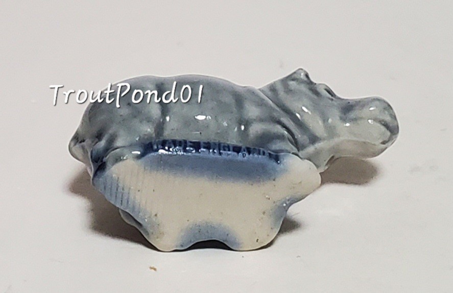 Wade Whimsies Hippo Color Variations Set 1 Set A 1998 Gray Blue and 1960’s Honey