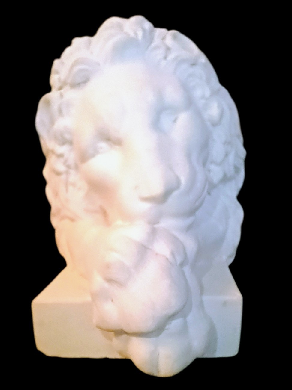 Antonio Canova Sleeping Lion White Stone Sculpture