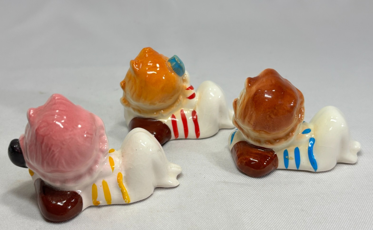 1950’s Cutie Girls Ceramics by NORLEANS Japan – on Phone, Brushing Hair, Eating