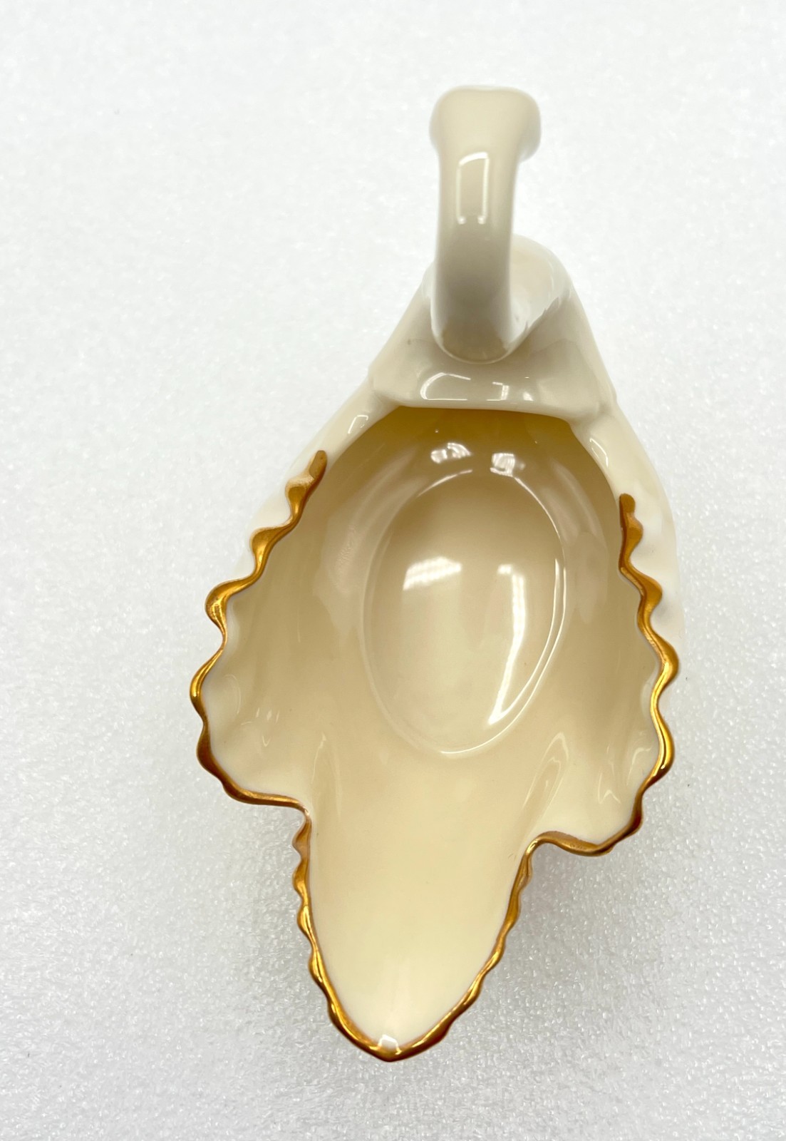 Vintage Lenox Ivory Porcelain Open Tail Swan Dish 5″L Gold Trim USA MINT
