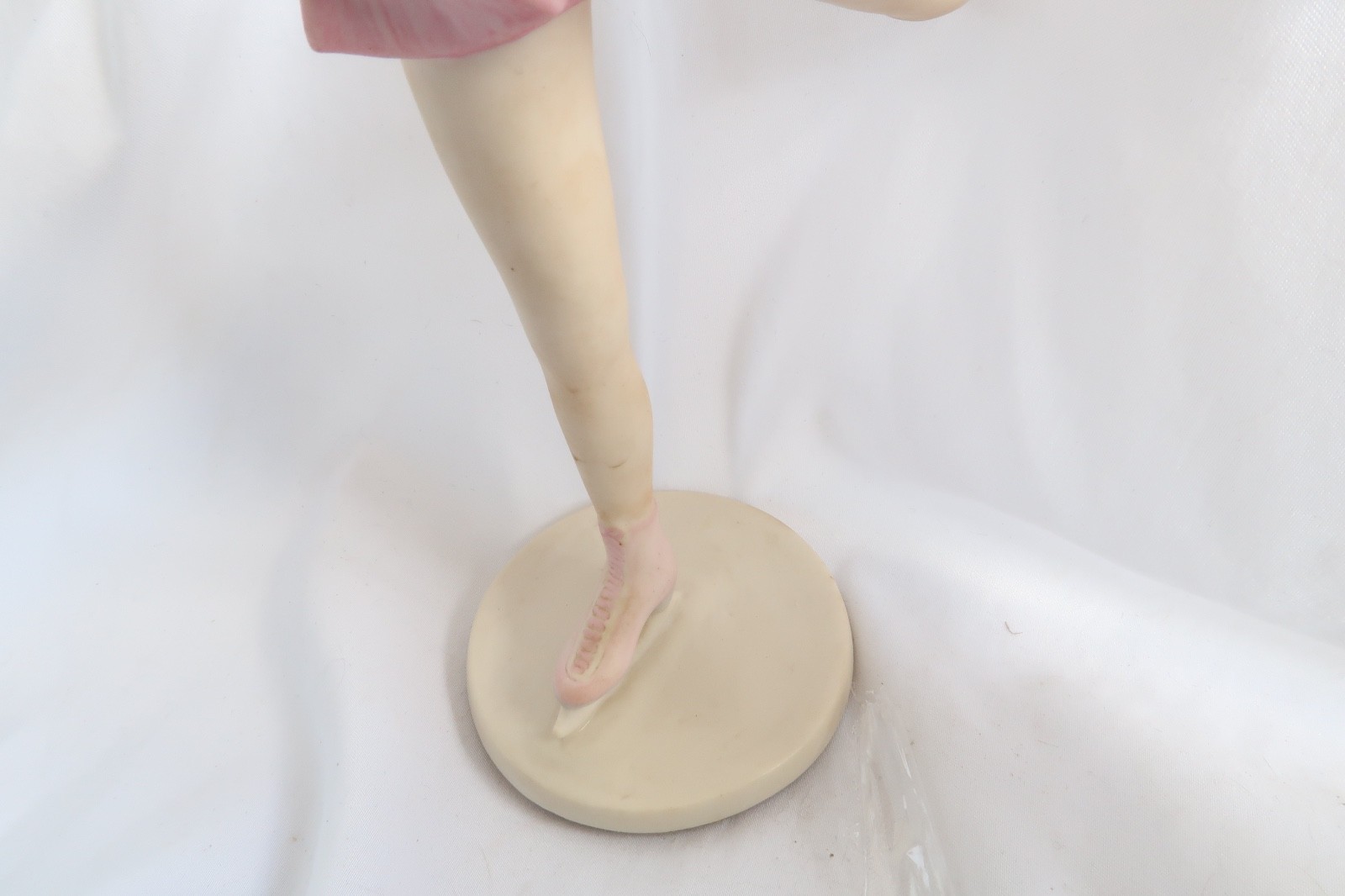 Cybis Vintage Porcelain Ballerina Ice Skater Figurine Pink Dress 1982
