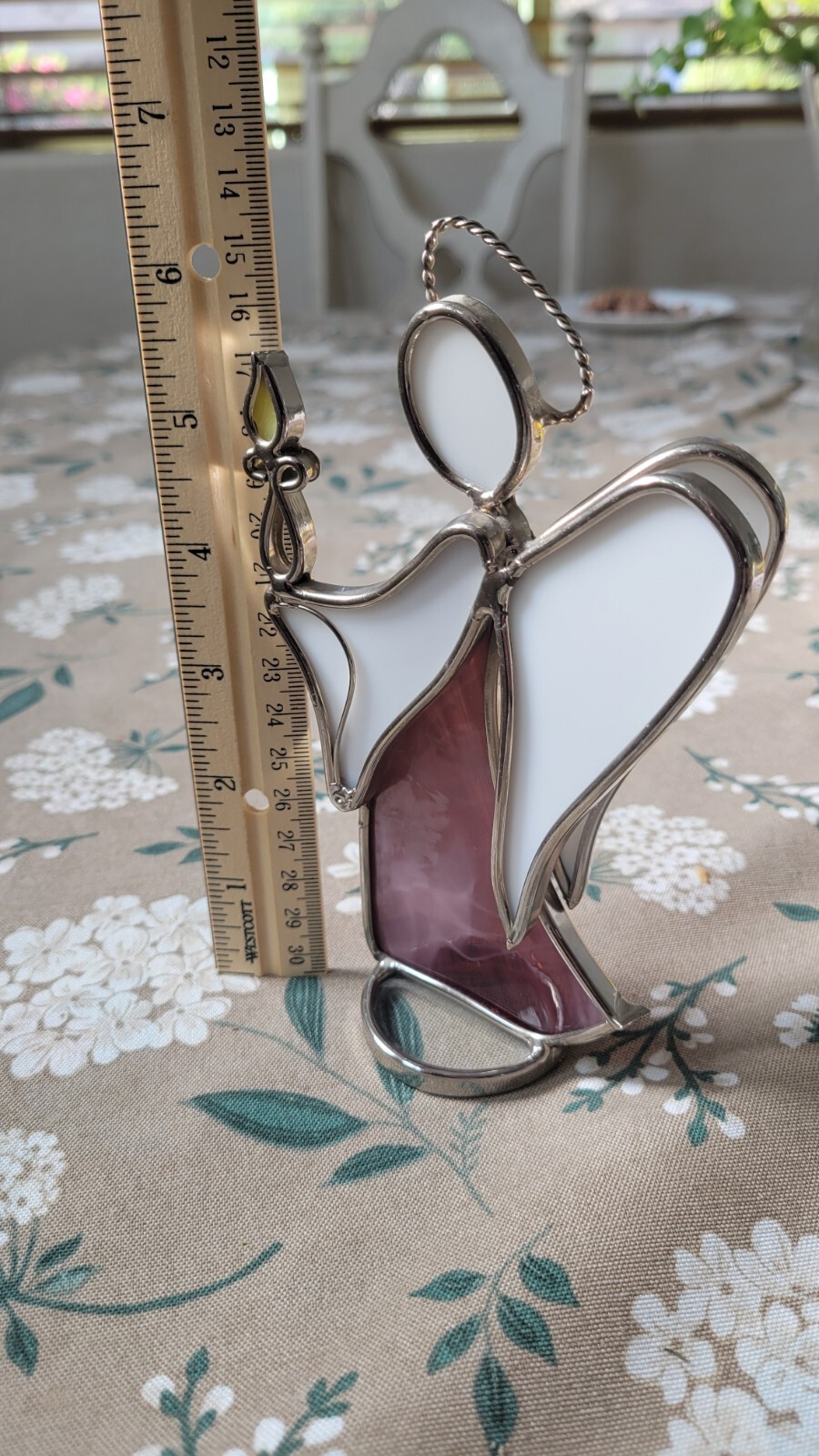 Beautiful Stained Glass Angel Figure 6.25″