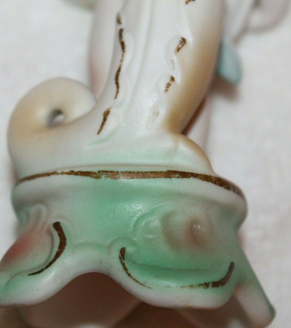 VTG OCCUPIED JAPAN BABY BOY CHERUB PLAYING ACCORDION FIGURINE STATUE CERAMIC