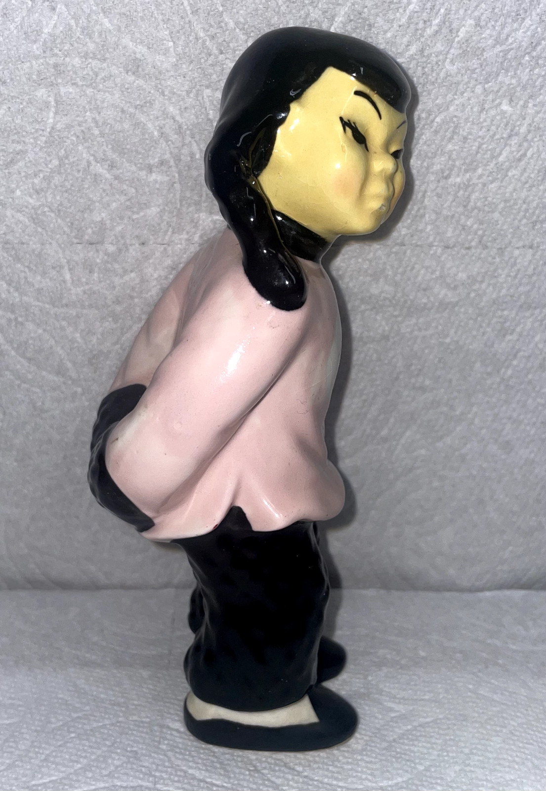 Ceramic Japanes Girl Hands Behind Her Back 6 Inches High