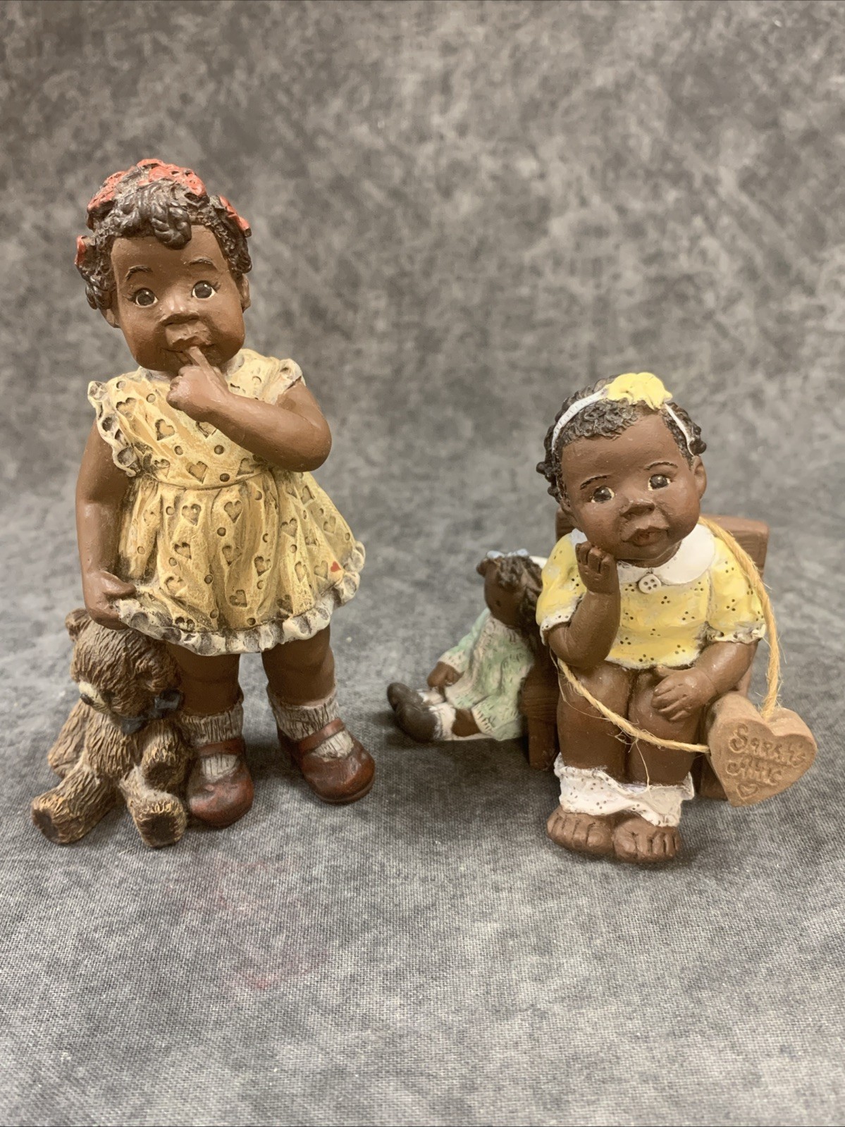 Vintage Sarah’s Attic Lot Of (2) Children Figurines Limited Editions USA