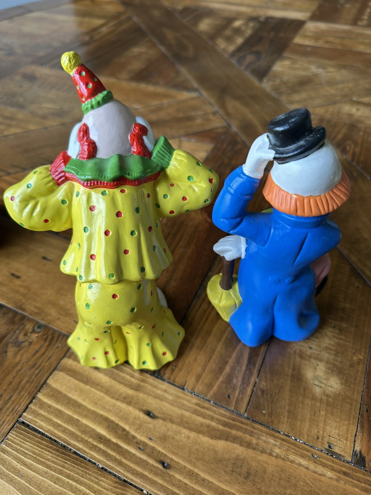 Vintage 8 piece Brinn’s Enesco Penco Clown Lot w/ bank, planter, figurines VGUC