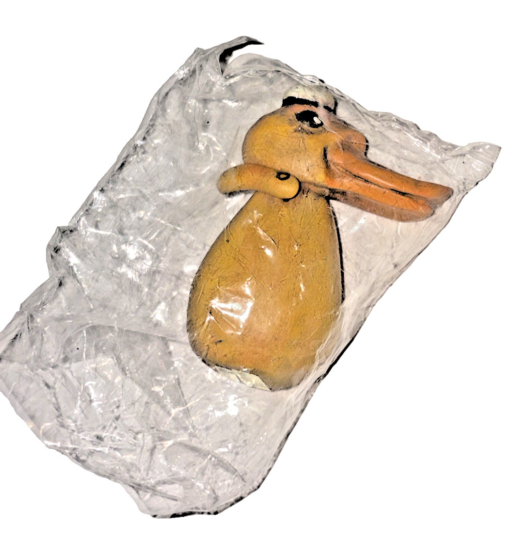 Silver Willow Duck Jointed Art Figure Sailor Hat Folk Art 3 in Tall Vintage 2003