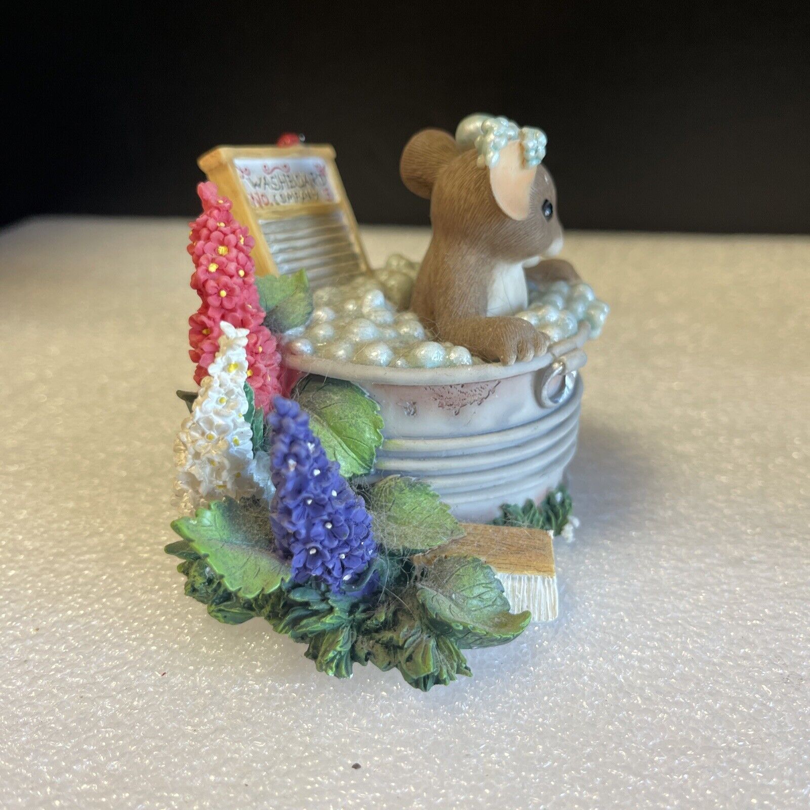 Charming Tails “Good Clean Fun” Bath Time – Flowers – Fitz & Floyd Washboard