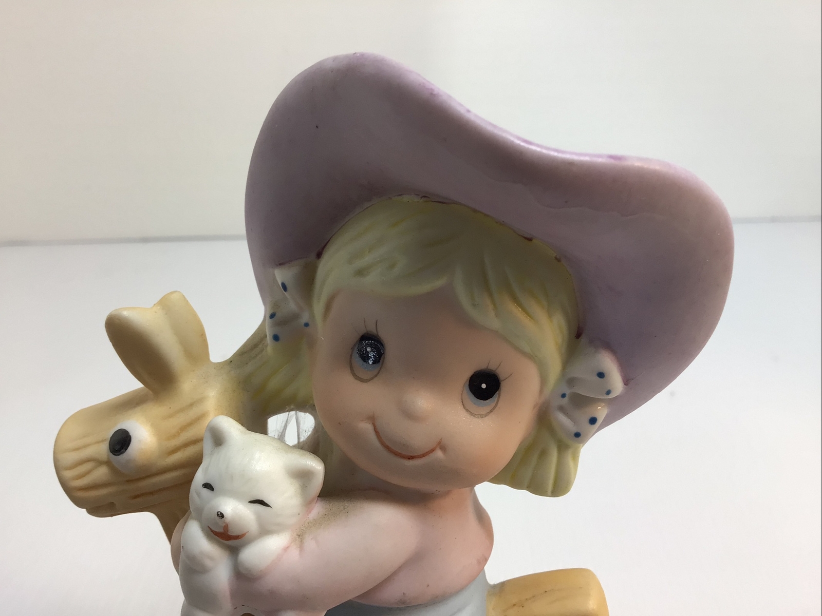 Homeco Cowgirl riding hobby horse ,#1417. no box, 5 inches tall.