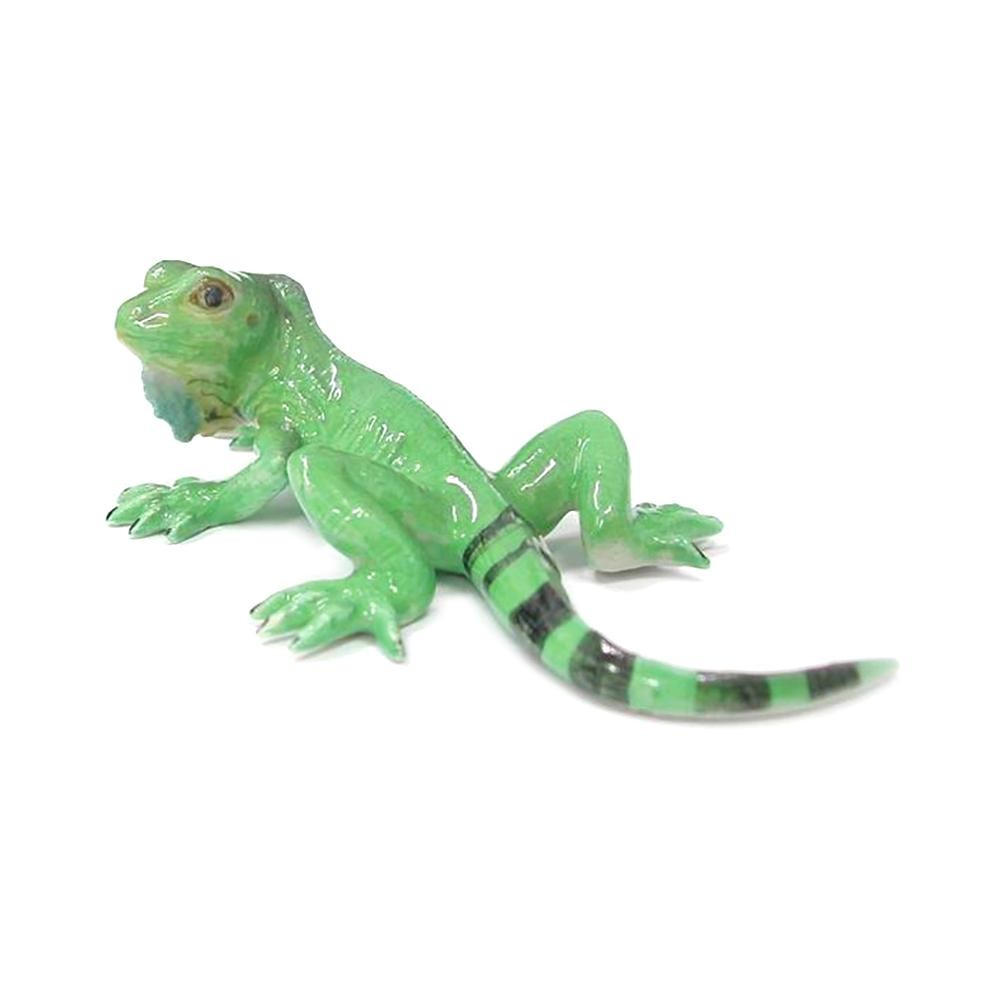 Northern Rose Green Iguana – Home Decor Animal – Miniature Porcelain Figurine