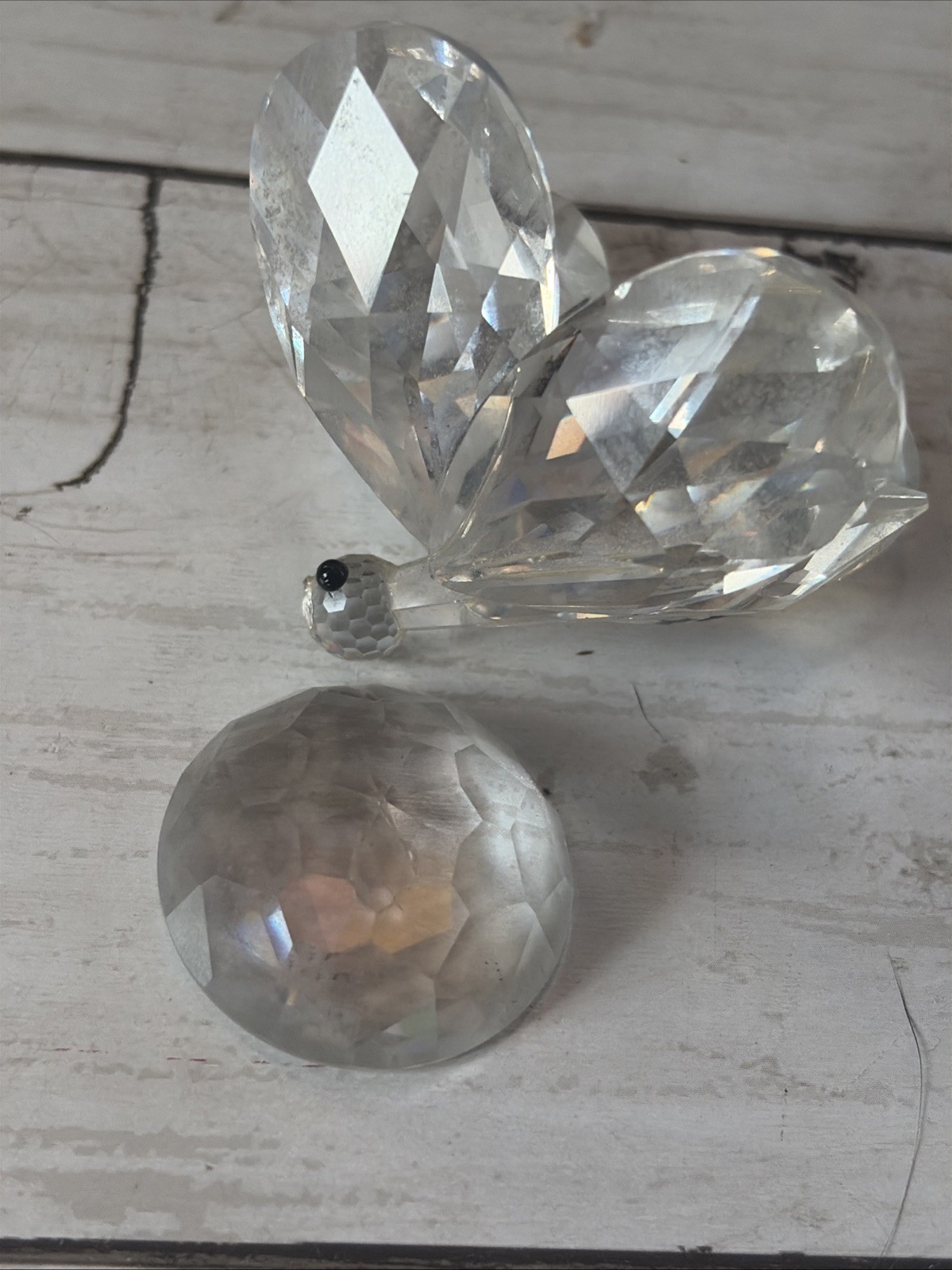Swarovski Crystal Butterfly – Broken Apart AS IS Needs To Be Glued