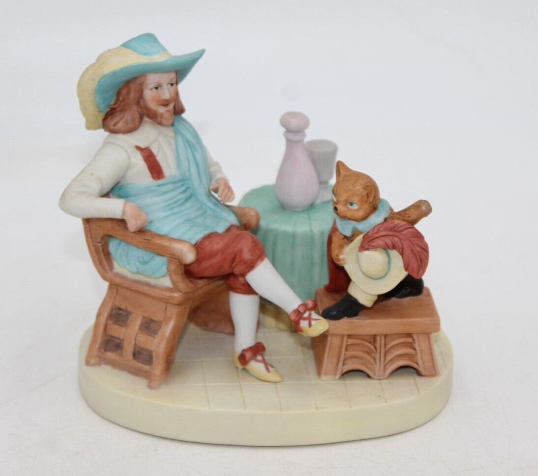 Puss in Boots Cat Kitty 12 Fairy Tales Detailed Porcelain Figure Danbury Mint 6″