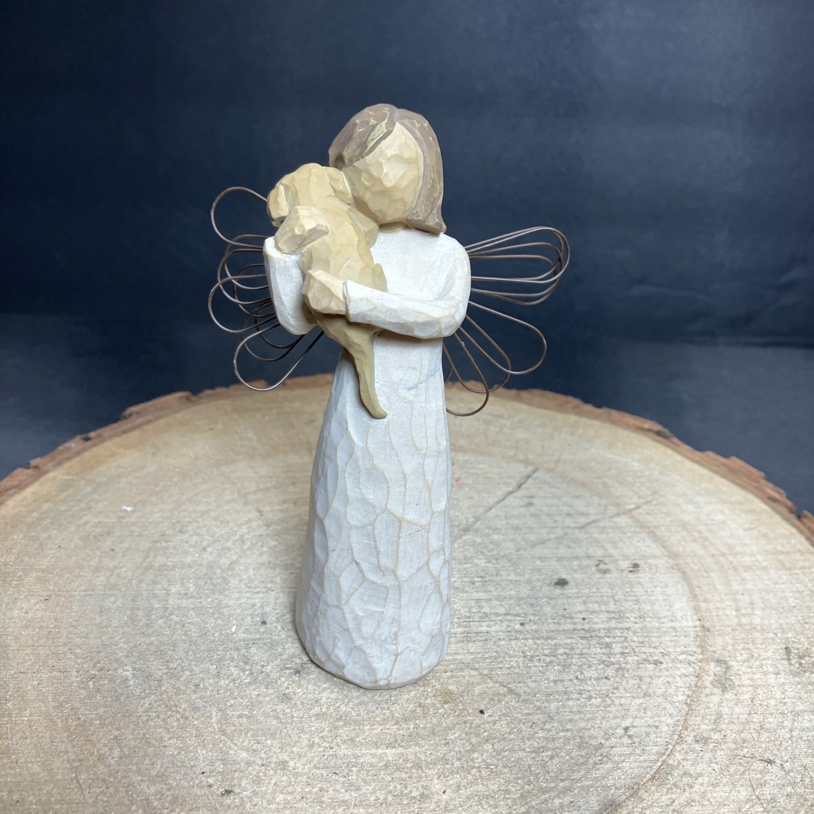 WILLOW TREE “ANGEL OF FRIENDSHIP” FIGURE & DOG 1999 SUSAN LORDI DEMDACO