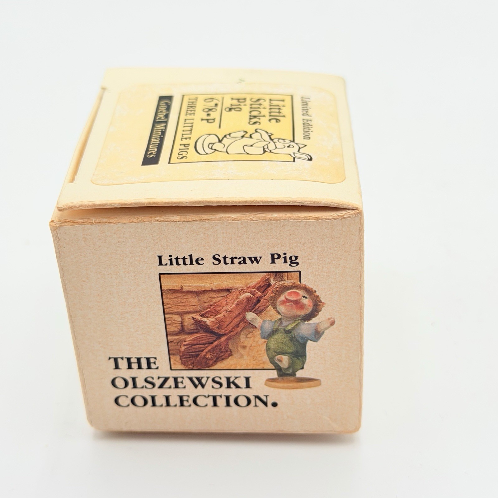 Olszewski Goebel Little Sticks Pig Three Little Pigs LE Miniature Storybook Lane