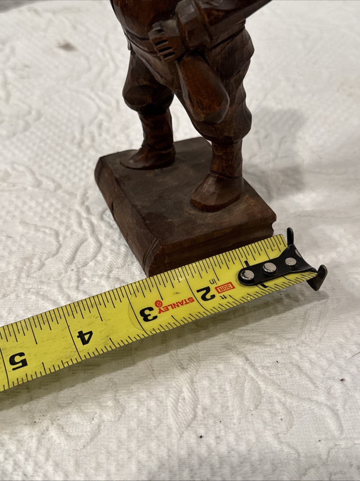 Vintage Hand Carved Wooden Man Figure 8.5 Inches Tall By Bill , Made In Spain￼