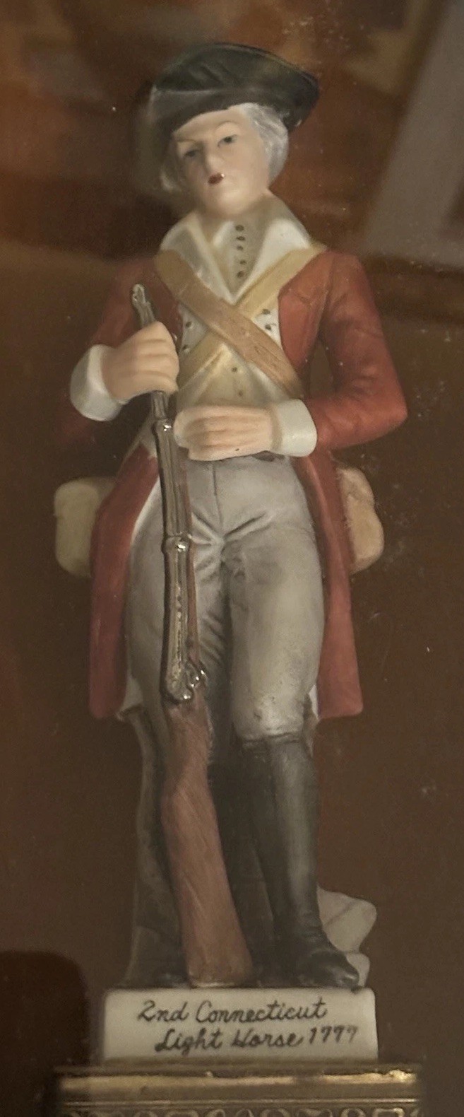 Soldier Figurine Andrea by Sadek 2nd Connecticut Light Horse 1777 Porcelain